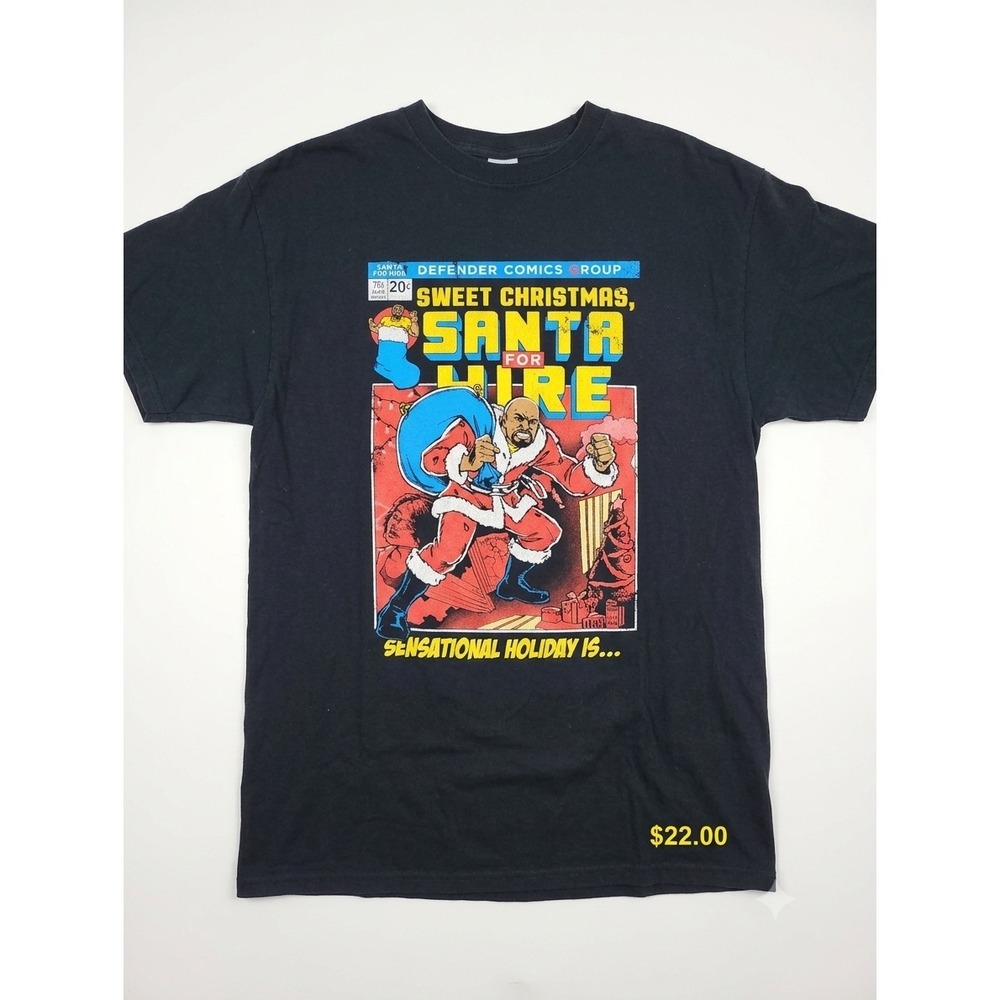 Gildan Plus Size Santa For Hire Graphic Tee Size 4X